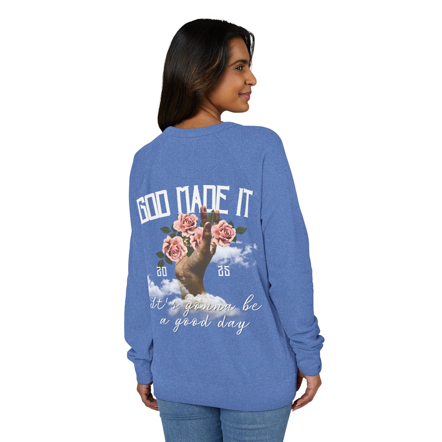 God Made It Floral Crewneck Sweatshirt, Cozy Unisex Pullover