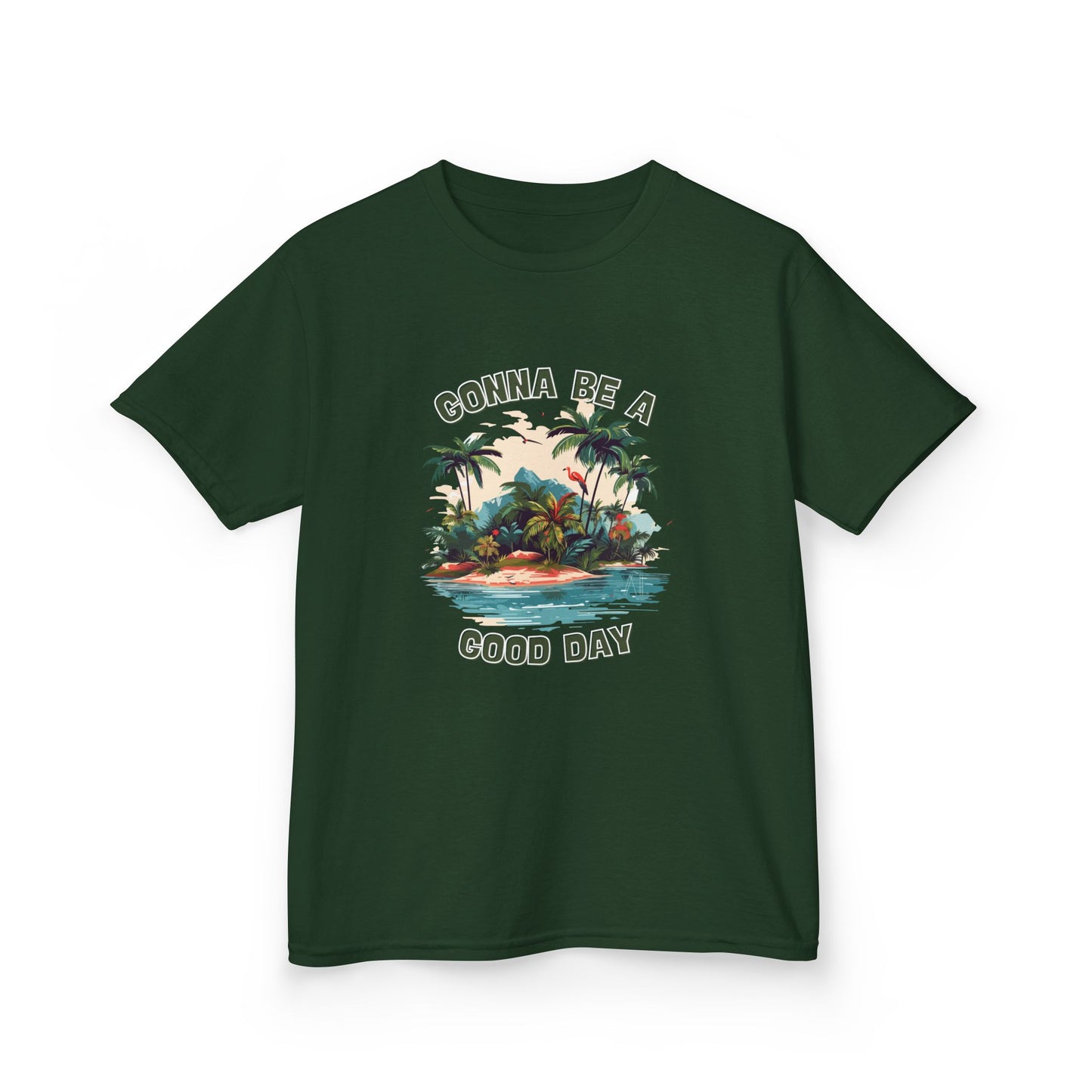 Kids Graphic Tee - "Gonna Be a Good Day" Tropical Paradise T-Shirt