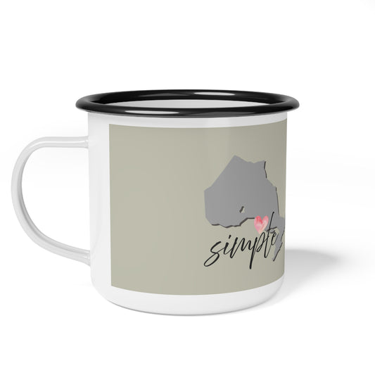 Simple Outdoor Adventure Mug - Rustic & Gray