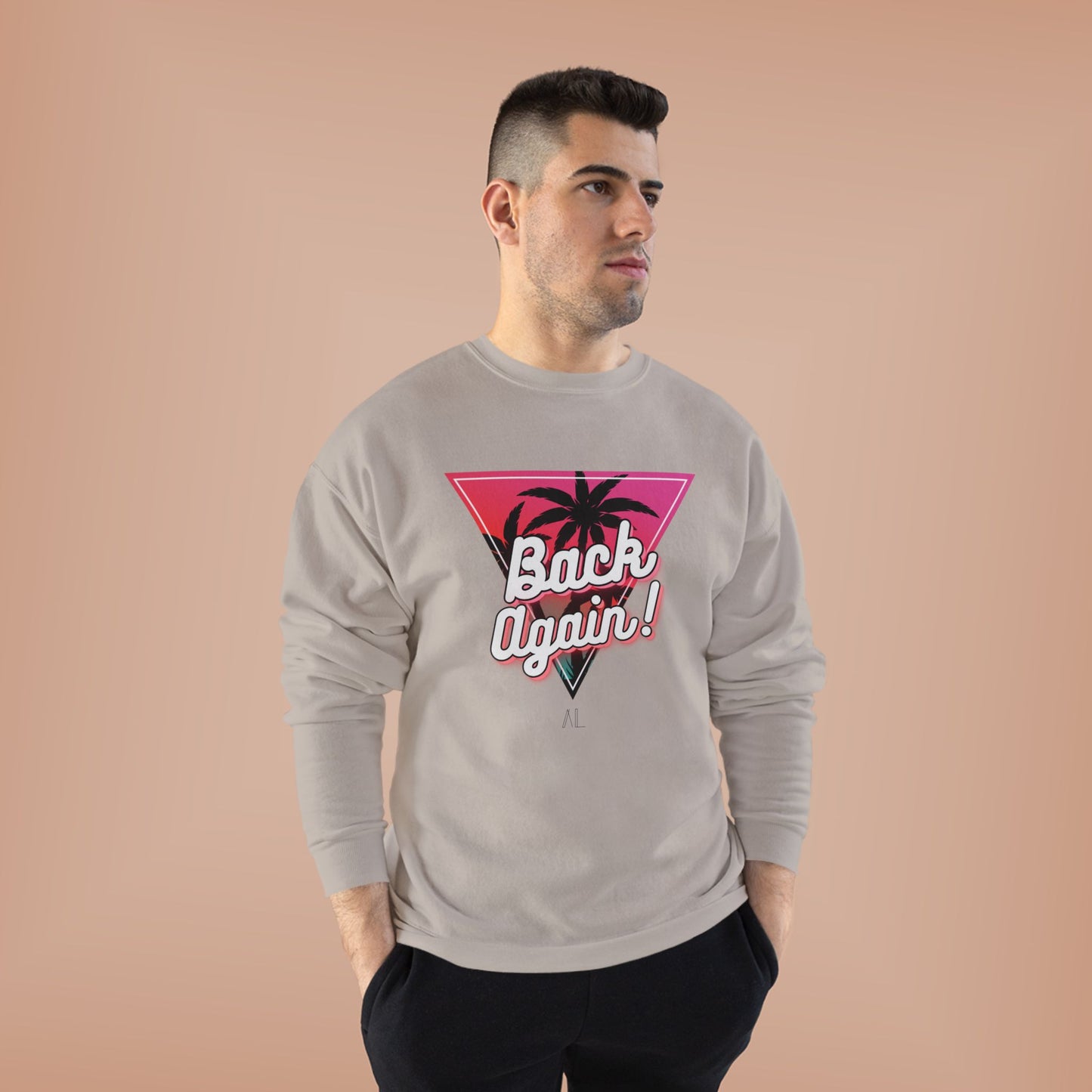 Retro Palm Tree Crewneck Sweatshirt - "Back Again!"