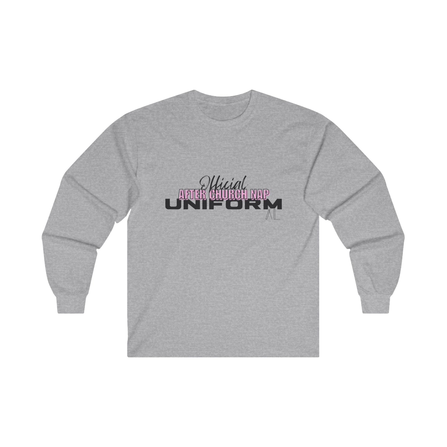 Official After Church Nap Uniform Long Sleeve Tee (pink)