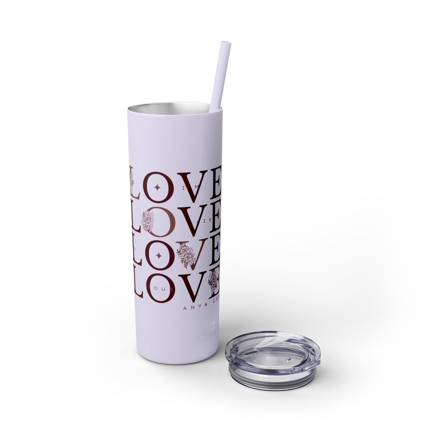 LOYL Skinny Tumbler with Straw, 20oz