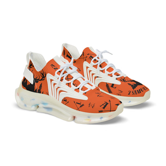 Men's Orange/Black Mesh Sneakers 2 Samuel 22:32-35