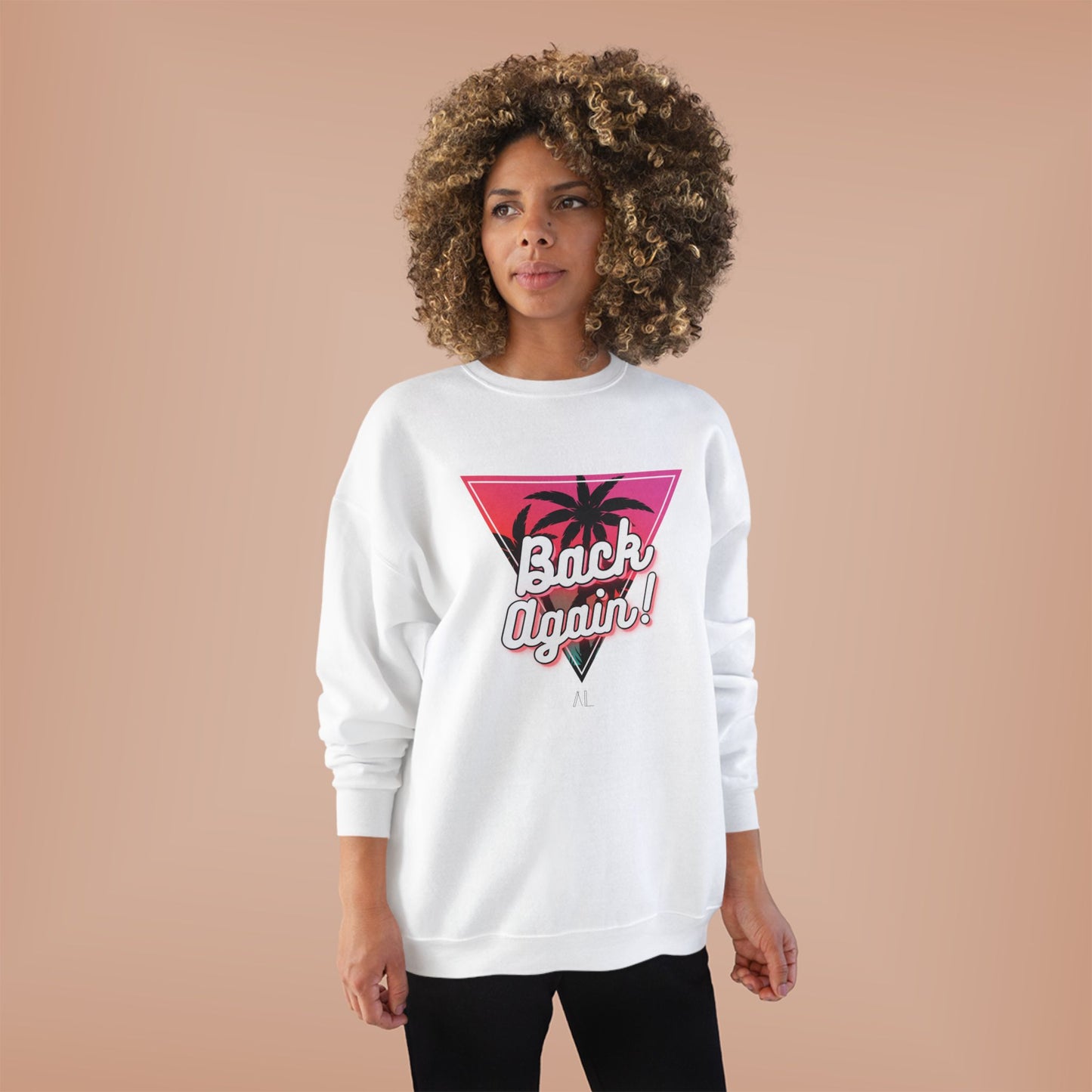 Retro Palm Tree Crewneck Sweatshirt - "Back Again!"