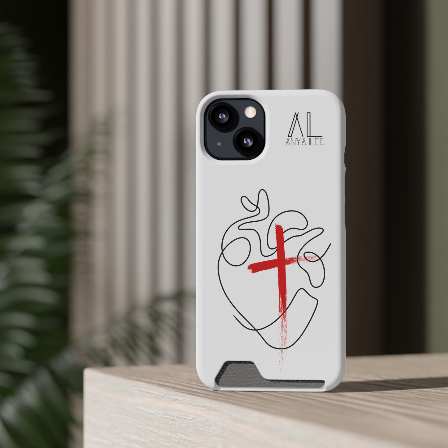 Minimalist Phone Case with Card Holder - Saved By Grace