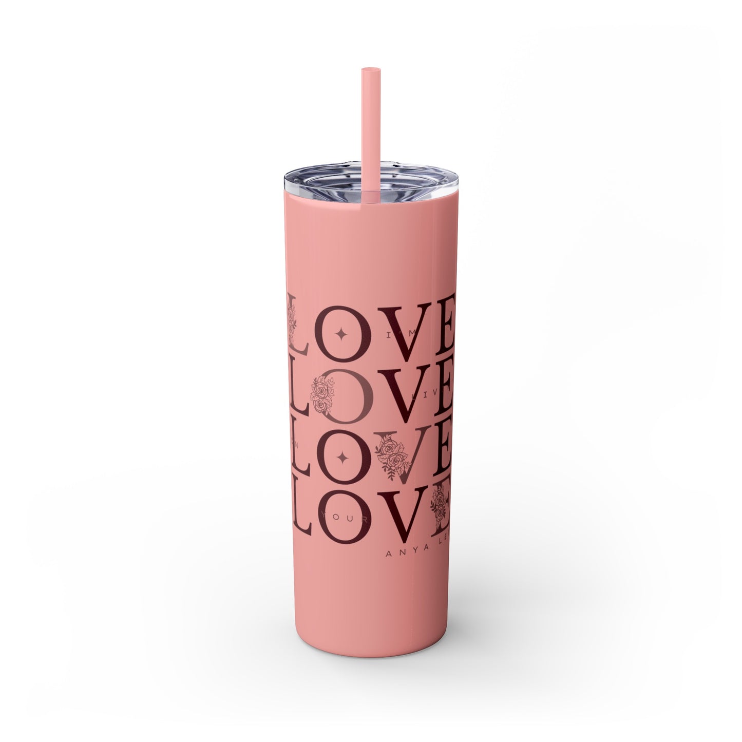 LOYL Skinny Tumbler with Straw, 20oz