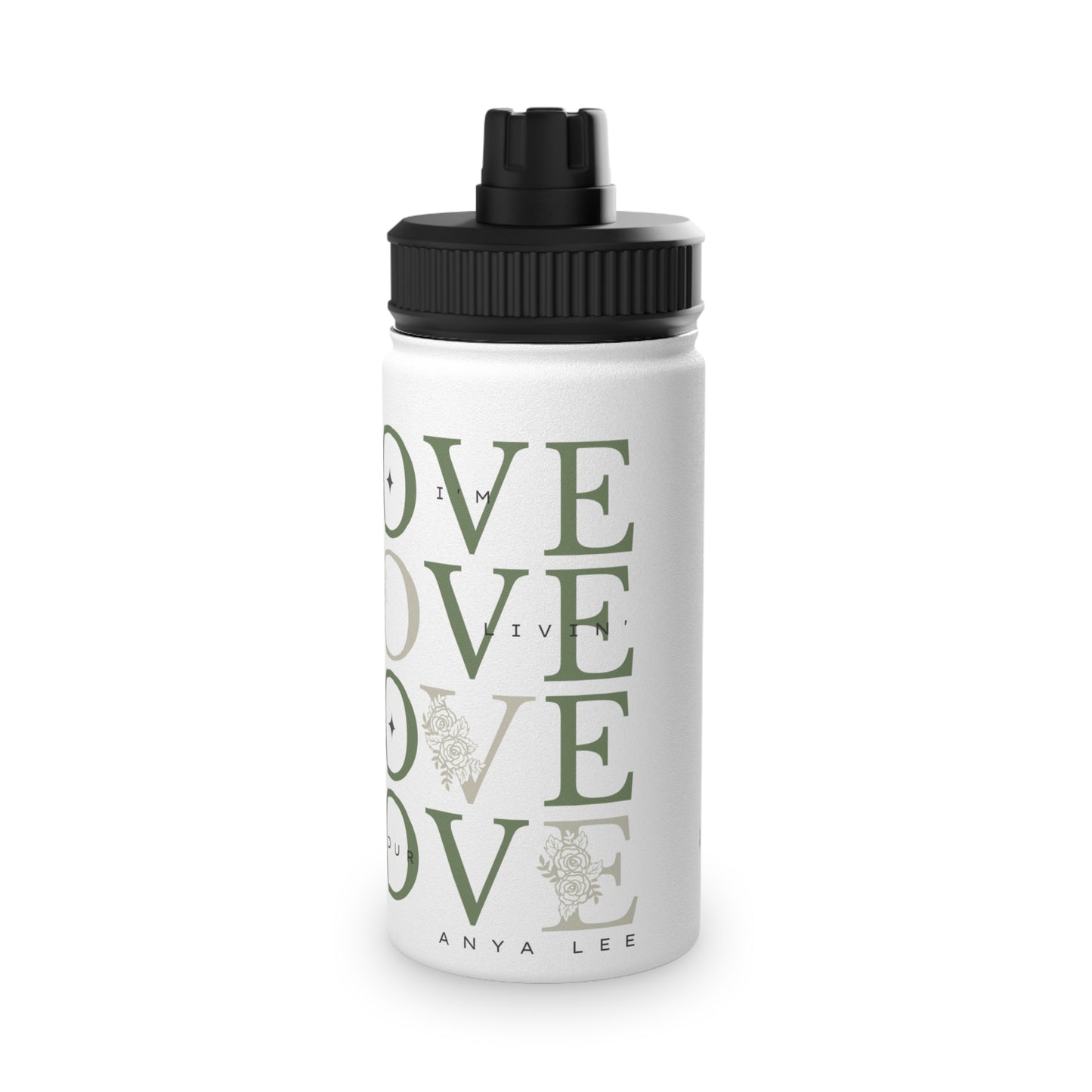 LOYL Stainless Steel Water Bottle, Love (green)