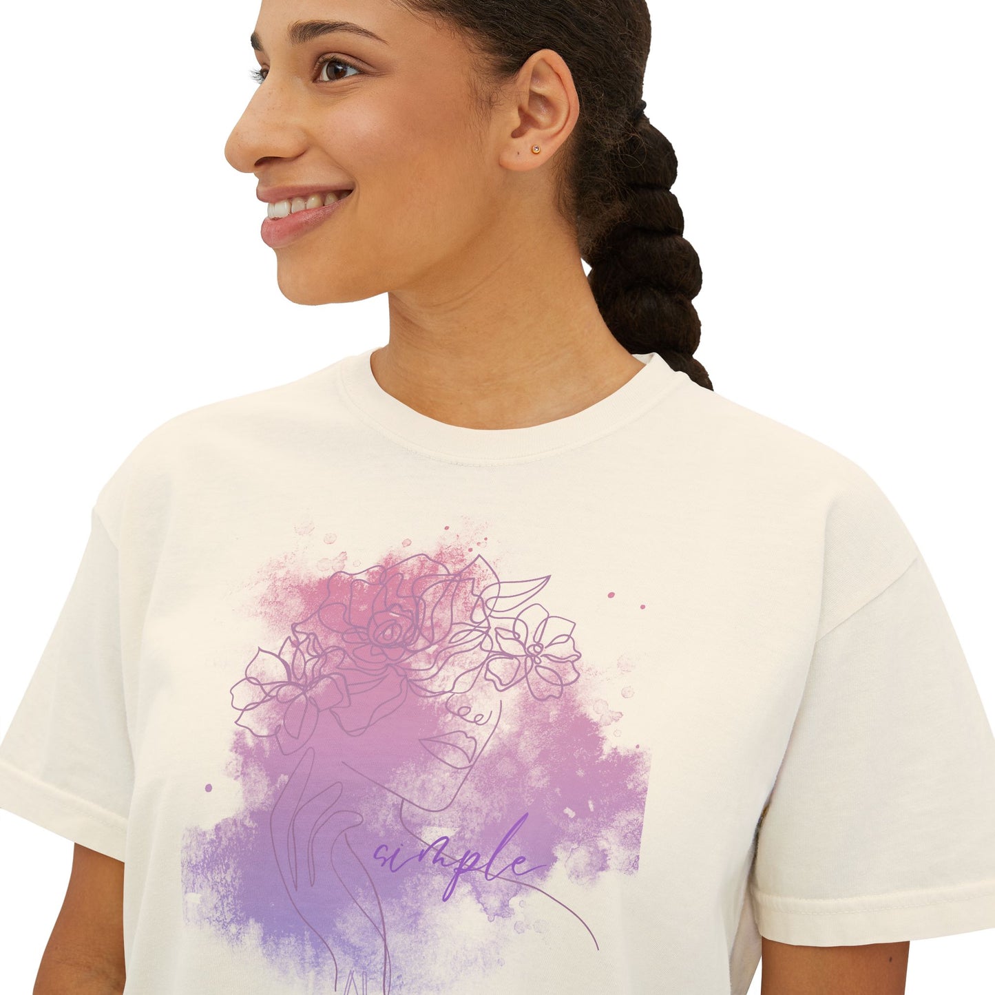 Women's Boxy Simple Tee (light)