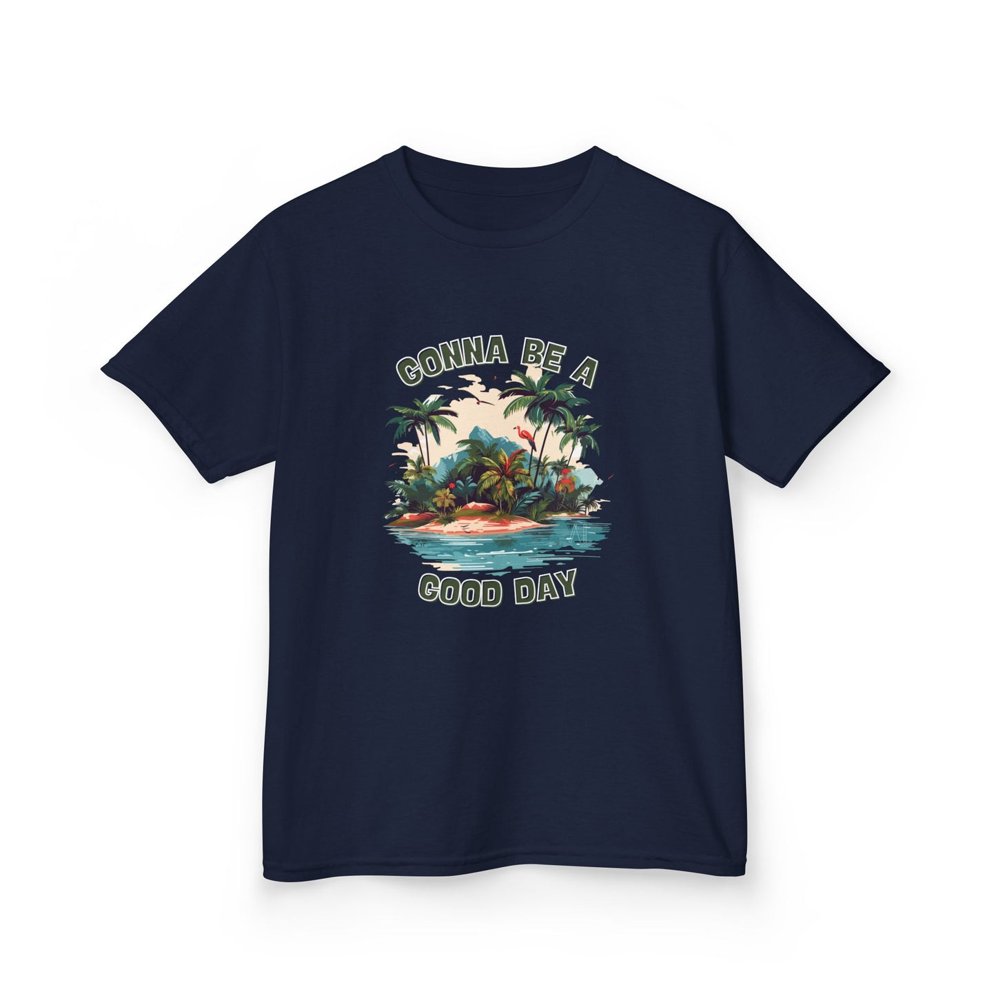 Kids Graphic Tee - "Gonna Be a Good Day" Tropical Paradise T-Shirt