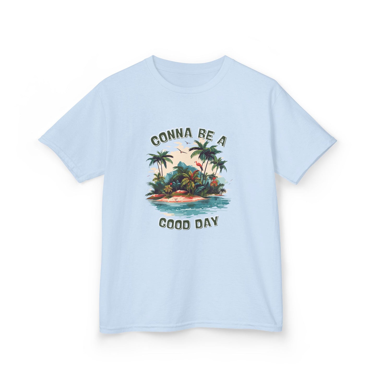 Kids Graphic Tee - "Gonna Be a Good Day" Tropical Paradise T-Shirt