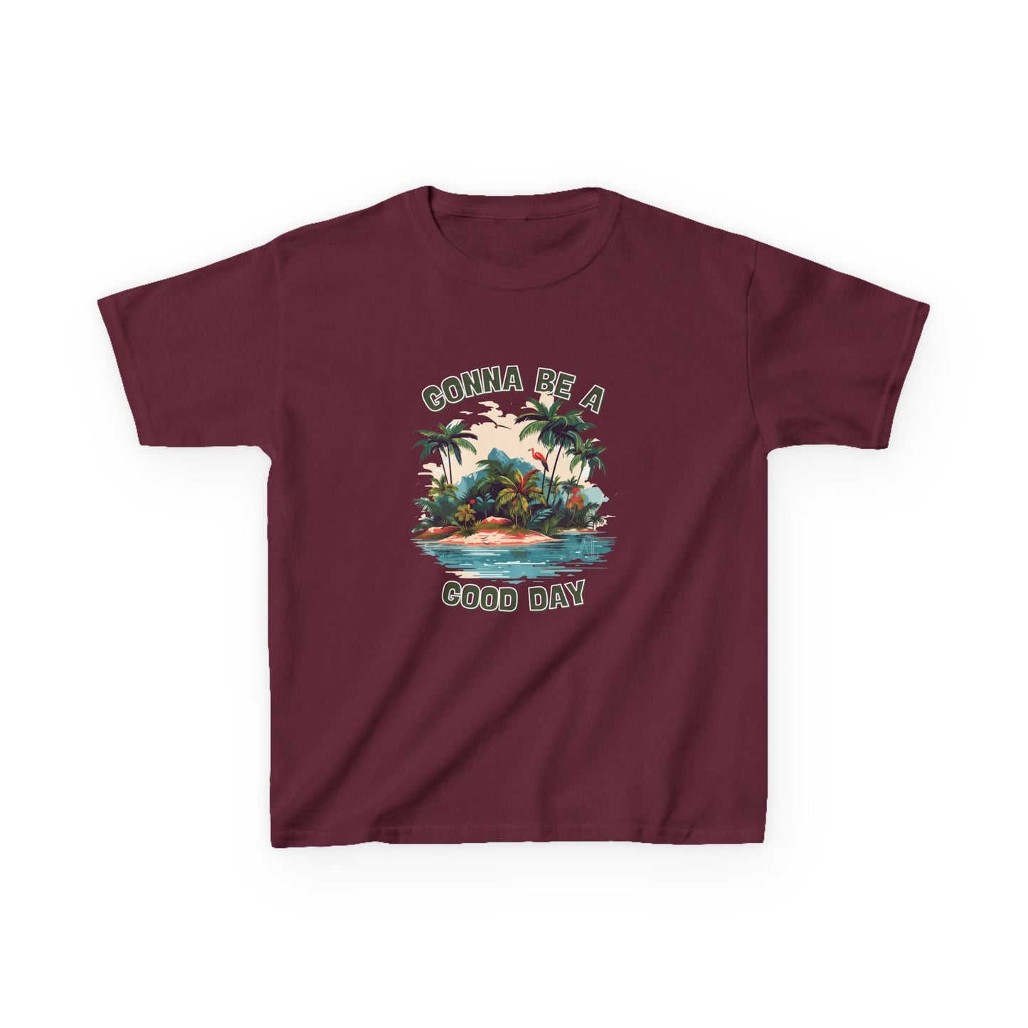 Kids Graphic Tee - "Gonna Be a Good Day" Tropical Paradise T-Shirt