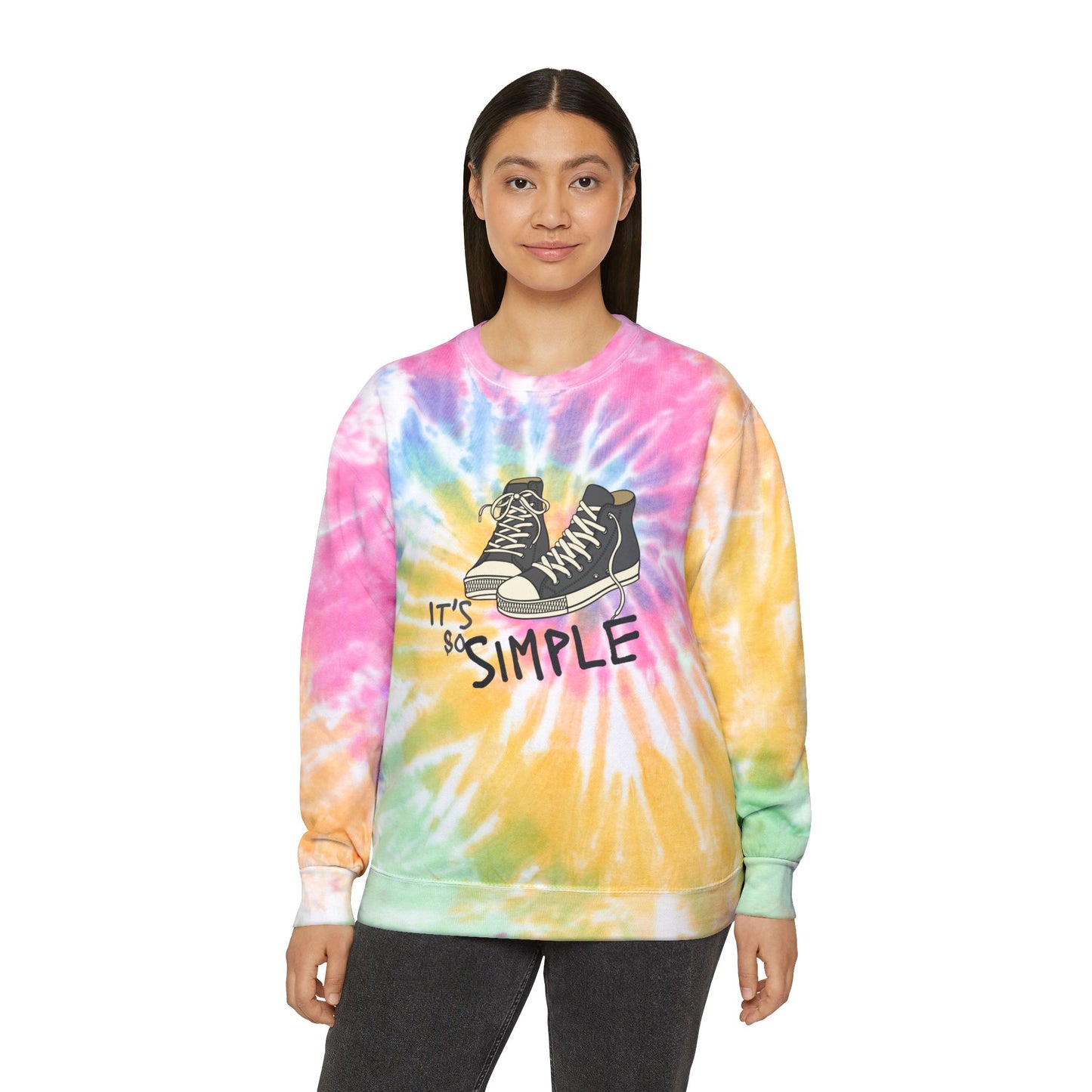 Simple Unisex Tie-Dye Sweatshirt