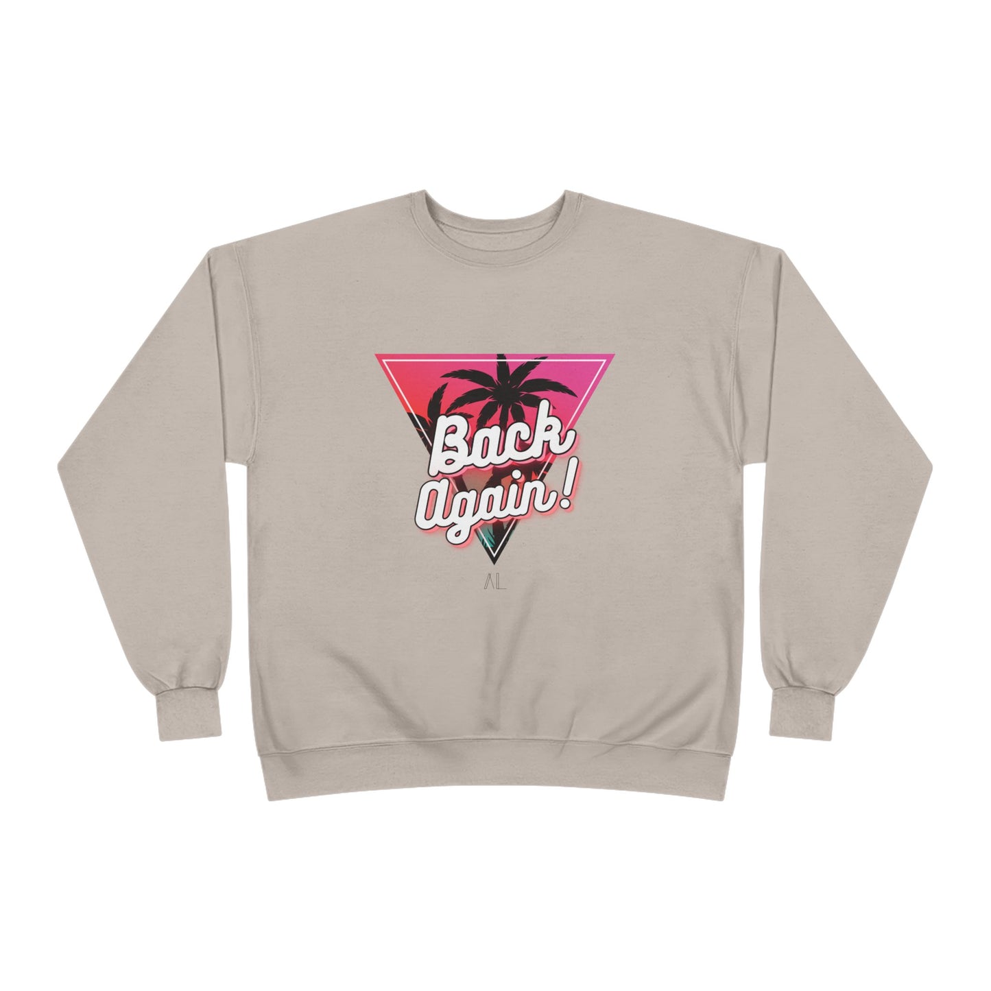 Retro Palm Tree Crewneck Sweatshirt - "Back Again!"