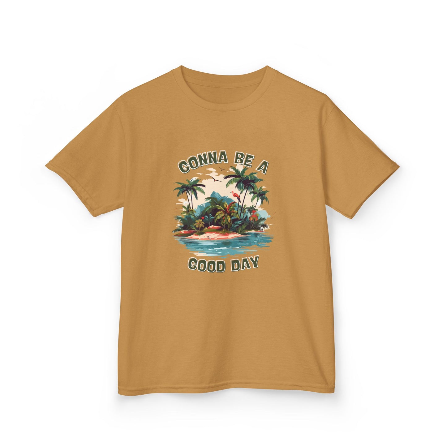 Kids Graphic Tee - "Gonna Be a Good Day" Tropical Paradise T-Shirt