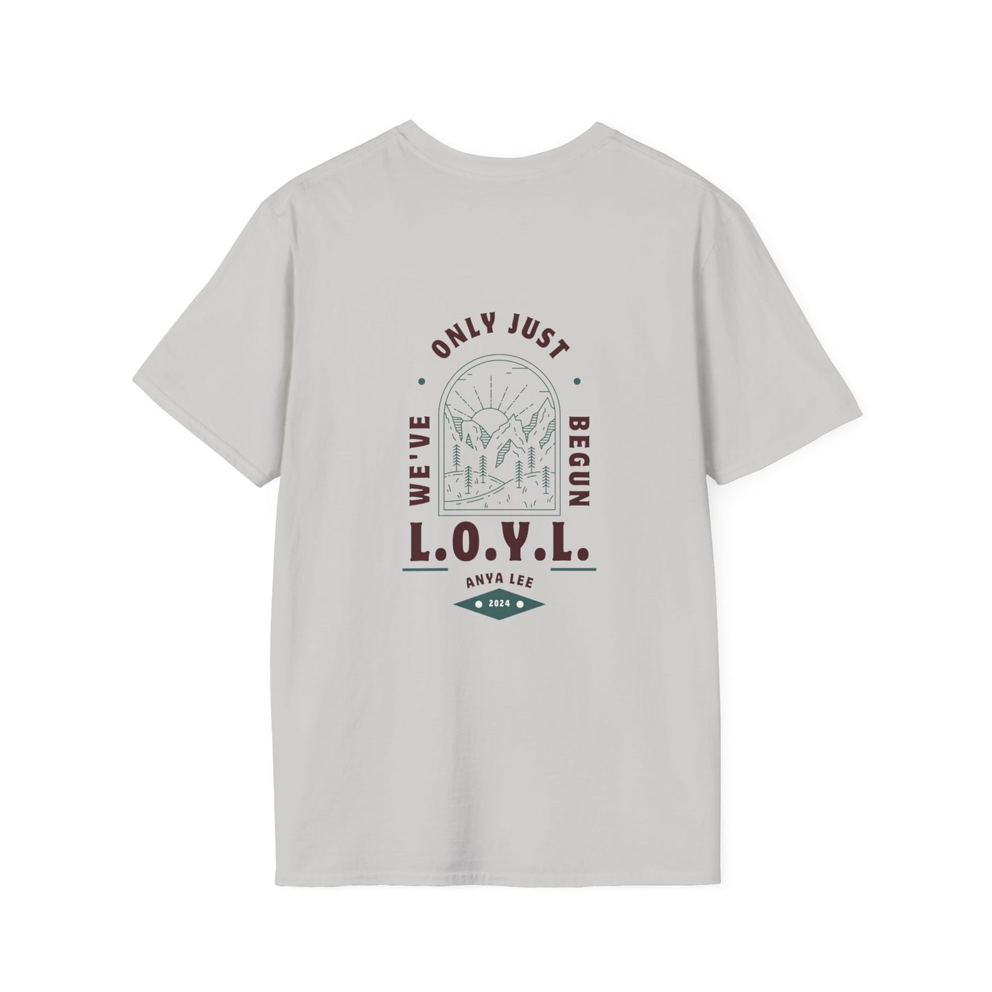 Stained Glass LOYL Maroon Unisex Softstyle T-Shirt