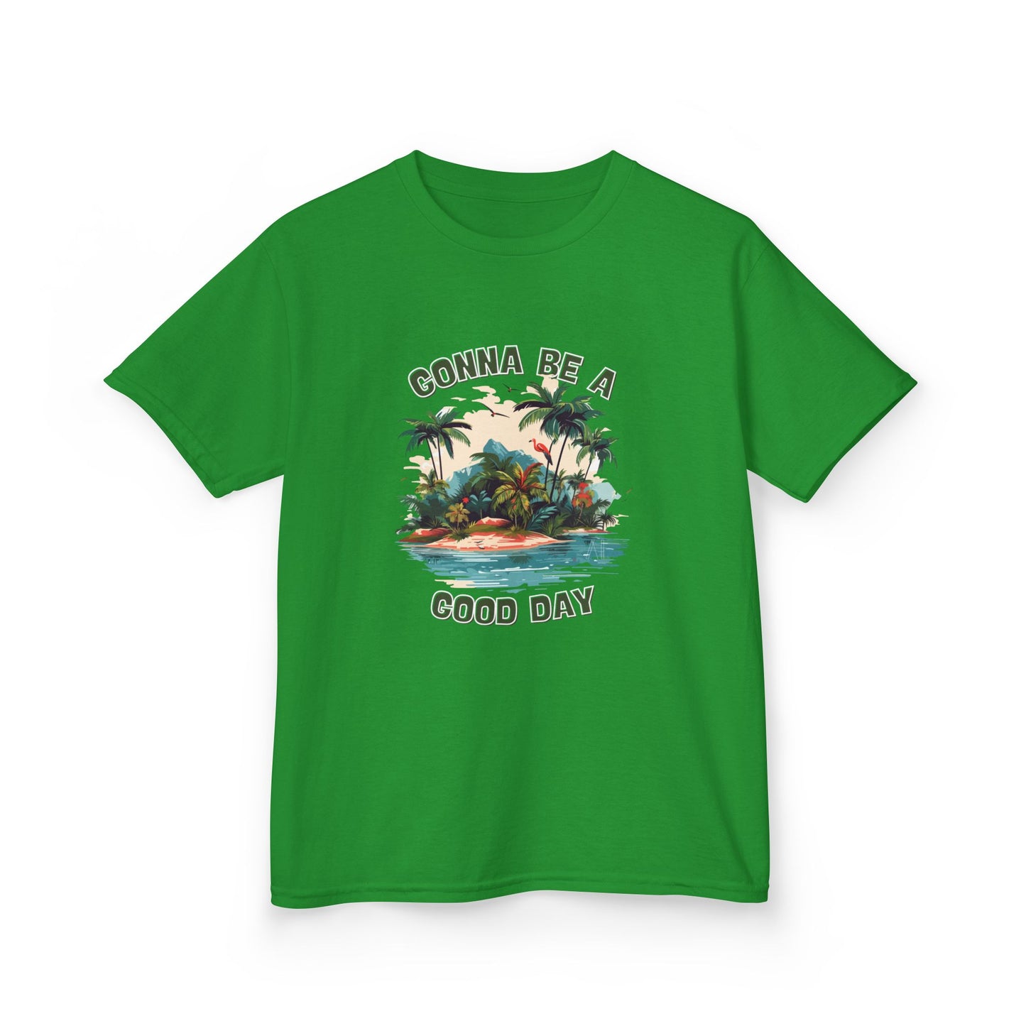 Kids Graphic Tee - "Gonna Be a Good Day" Tropical Paradise T-Shirt