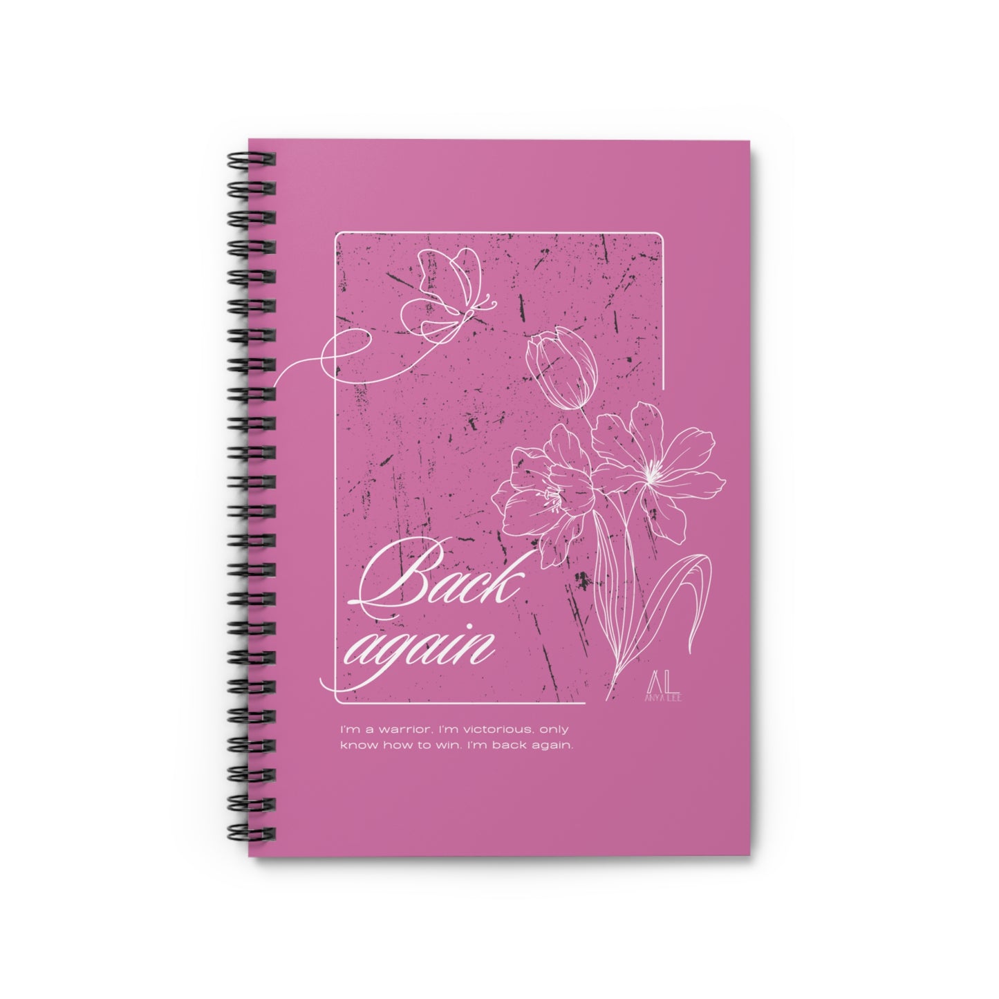 Daily Devotional Spiral Notebook - 'Back Again' with flowers