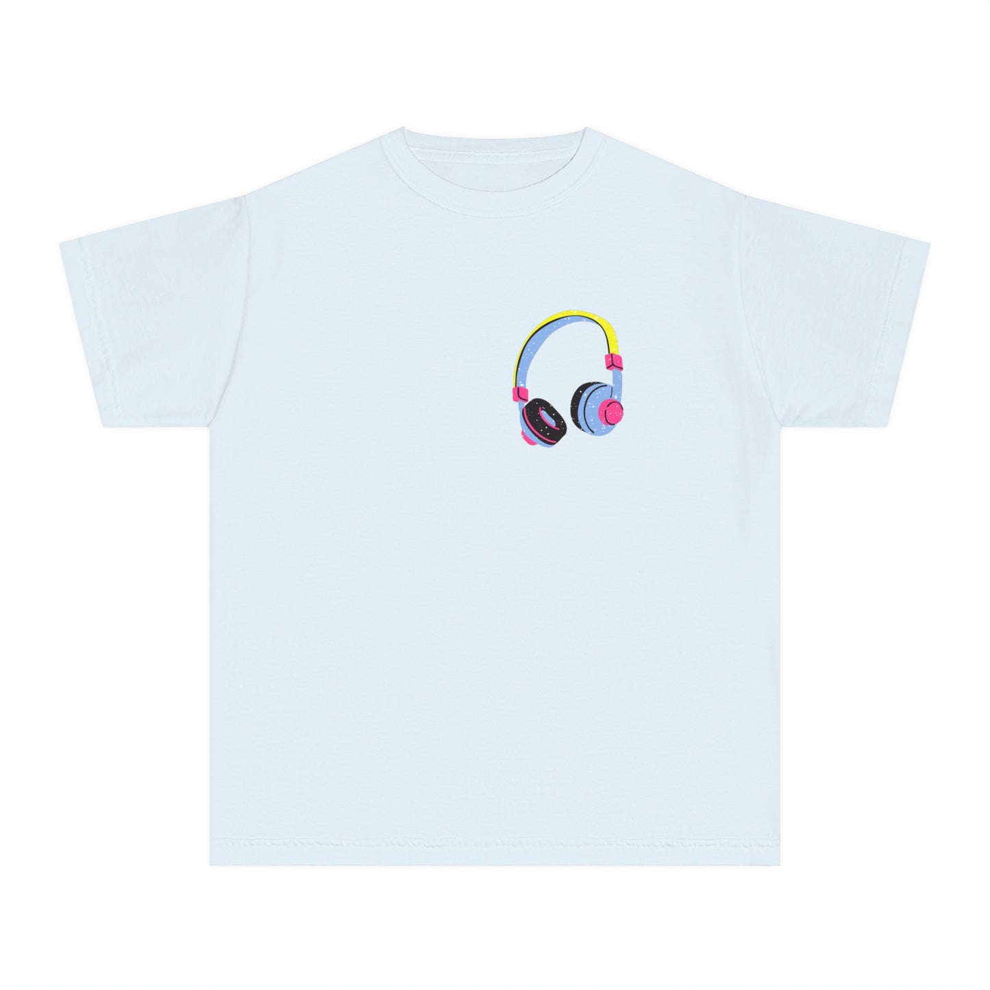 God Made It Youth Tee with Headphones & Cassette Design