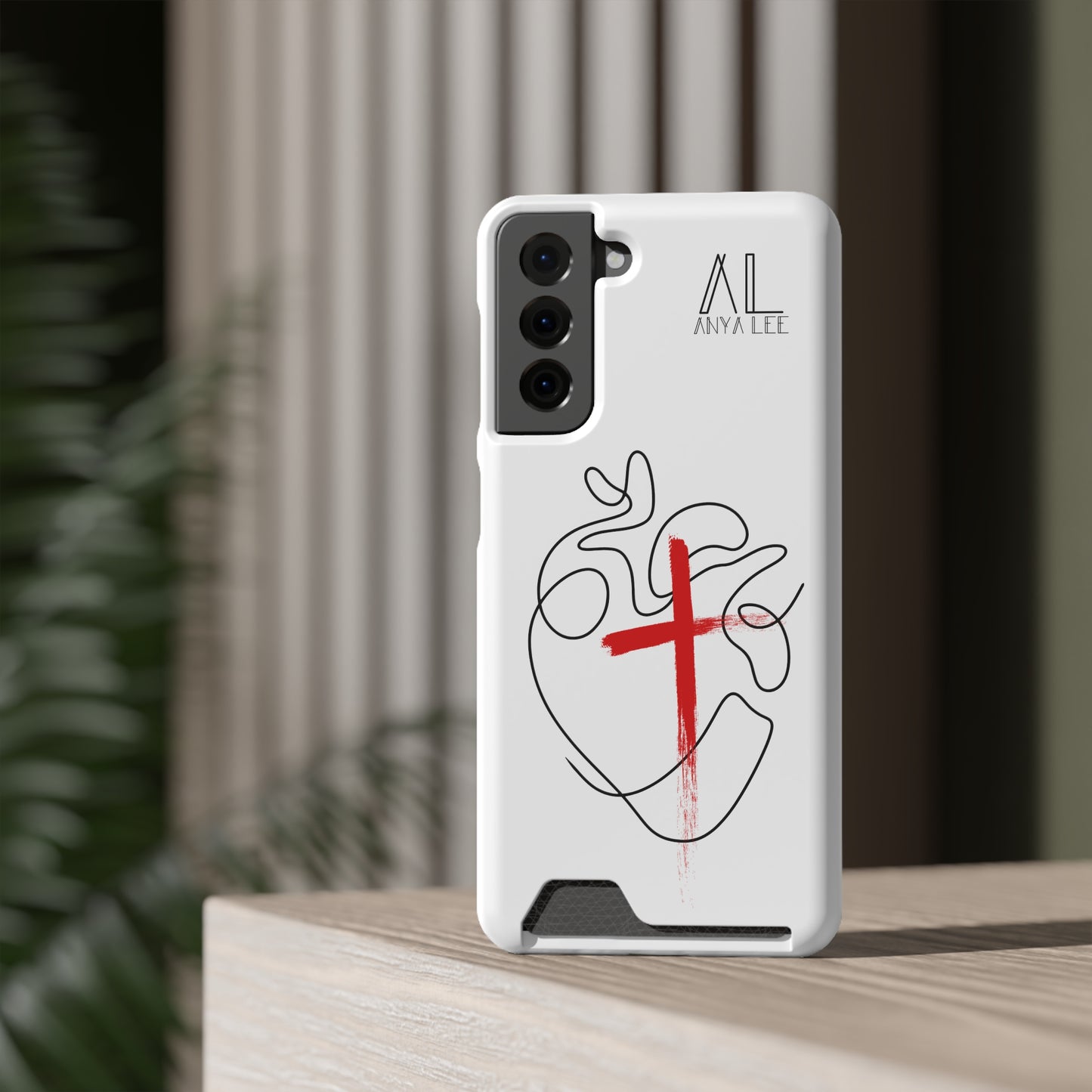 Minimalist Phone Case with Card Holder - Saved By Grace