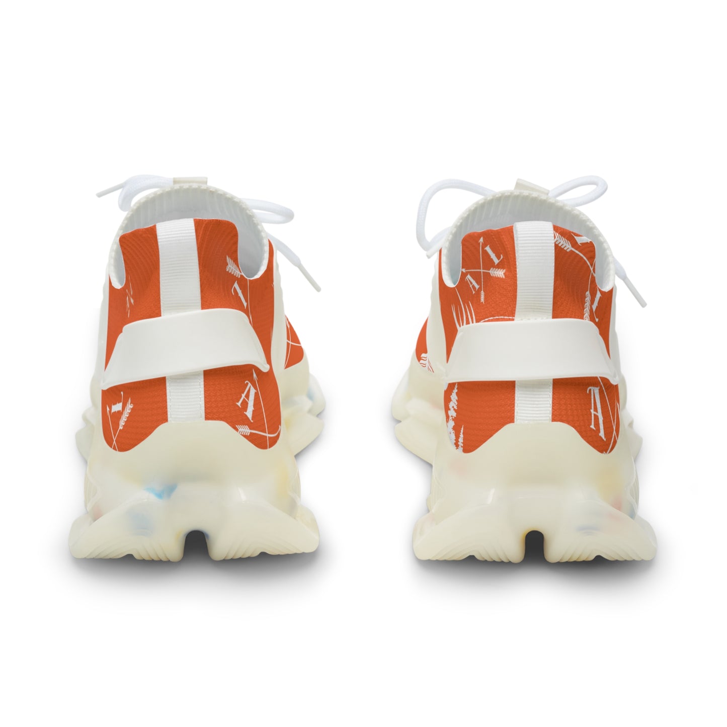 Men's Orange/White Mesh Sneakers 2 Samuel 22:32-35