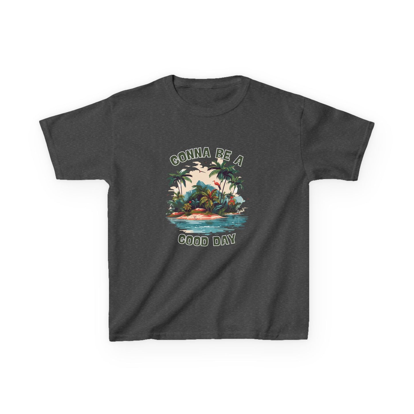 Kids Graphic Tee - "Gonna Be a Good Day" Tropical Paradise T-Shirt