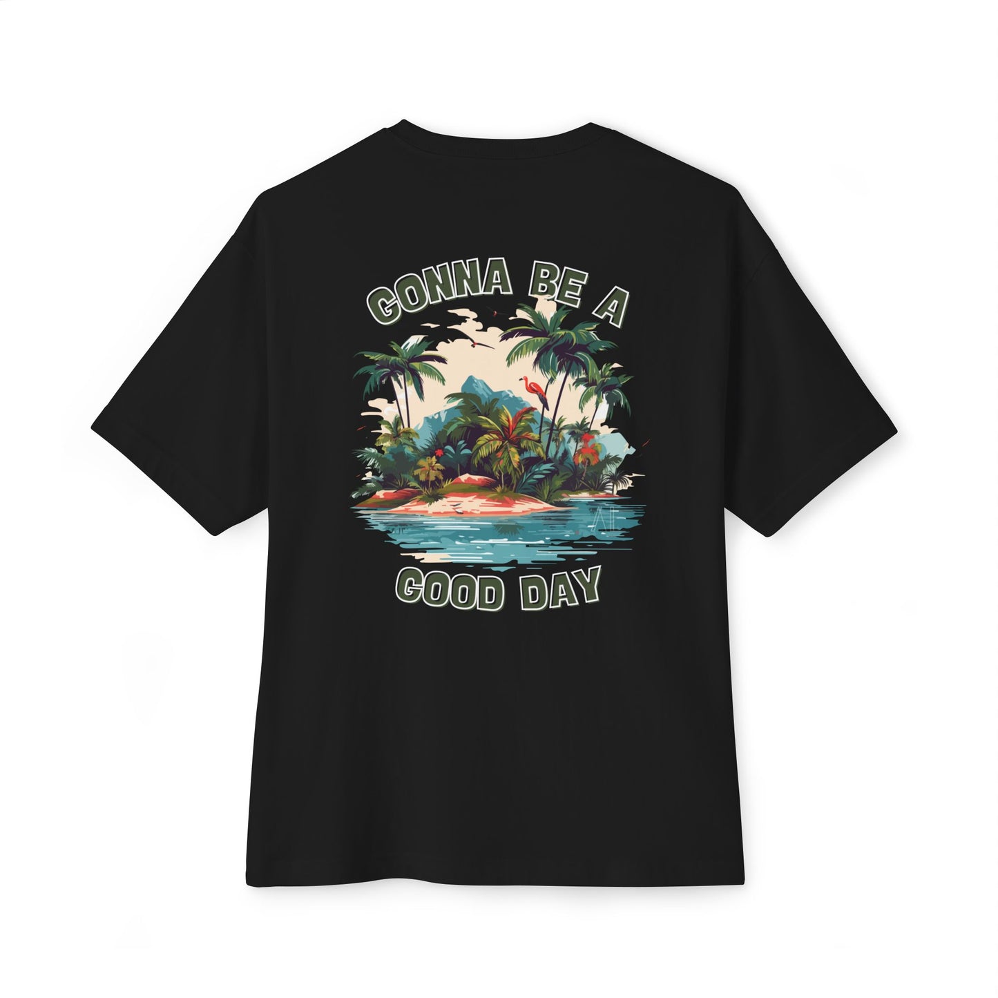 God Made It Tropical Escape Tee | Unisex Oversized Boxy Tee, Relaxed Fit