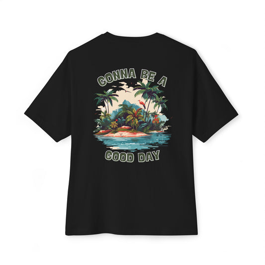 God Made It Tropical Escape Tee | Unisex Oversized Boxy Tee, Relaxed Fit