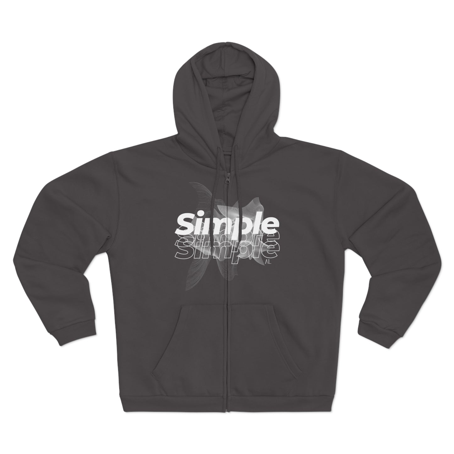 Unisex Zip Simple Hoodie