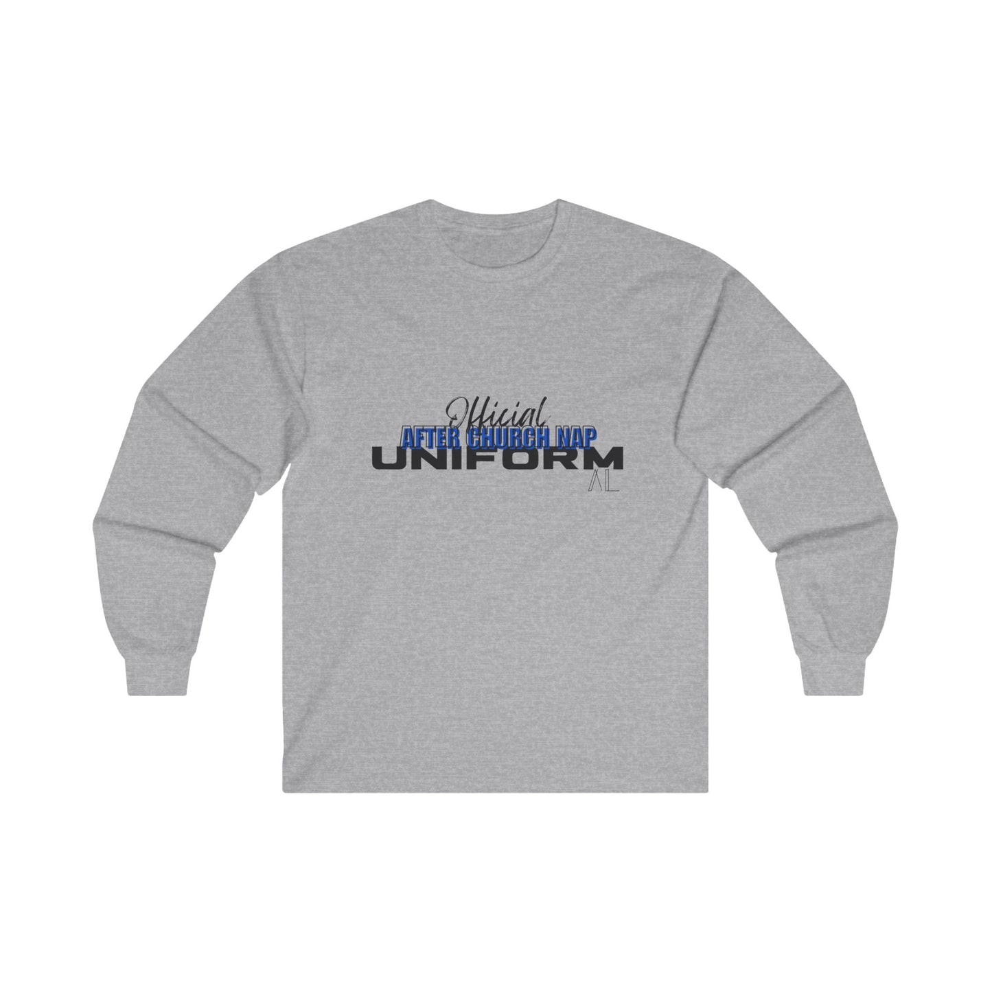 Official After Church Nap Uniform Long Sleeve Tee (blue/blue)