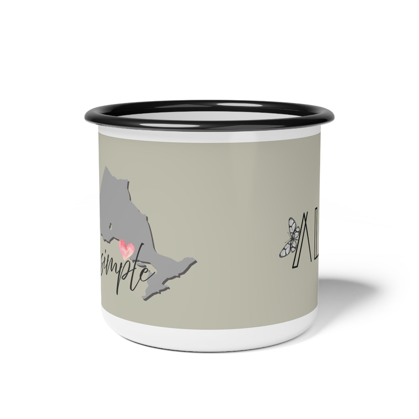 Simple Outdoor Adventure Mug - Rustic & Gray