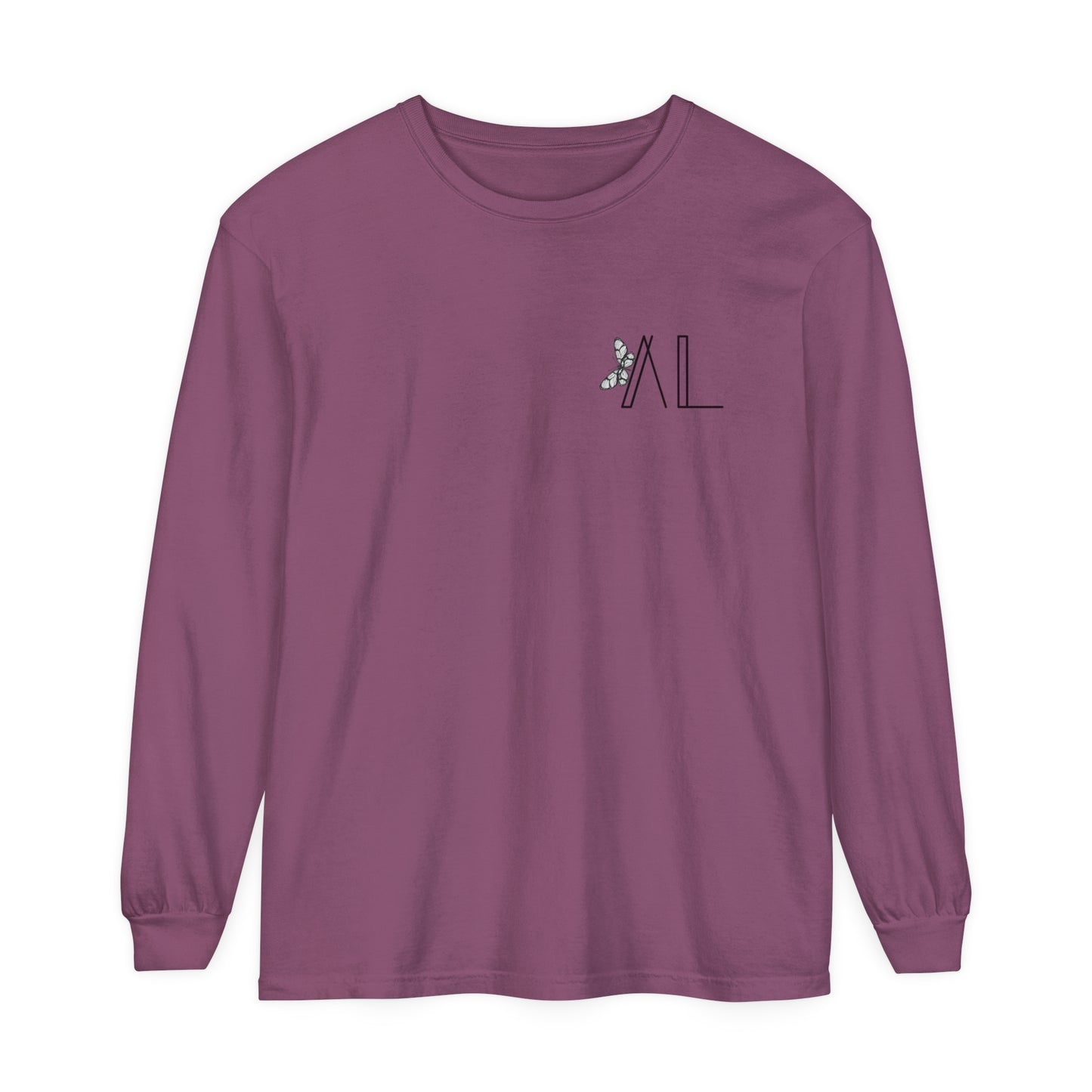 Simple Long Sleeve Butterflies T-Shirt