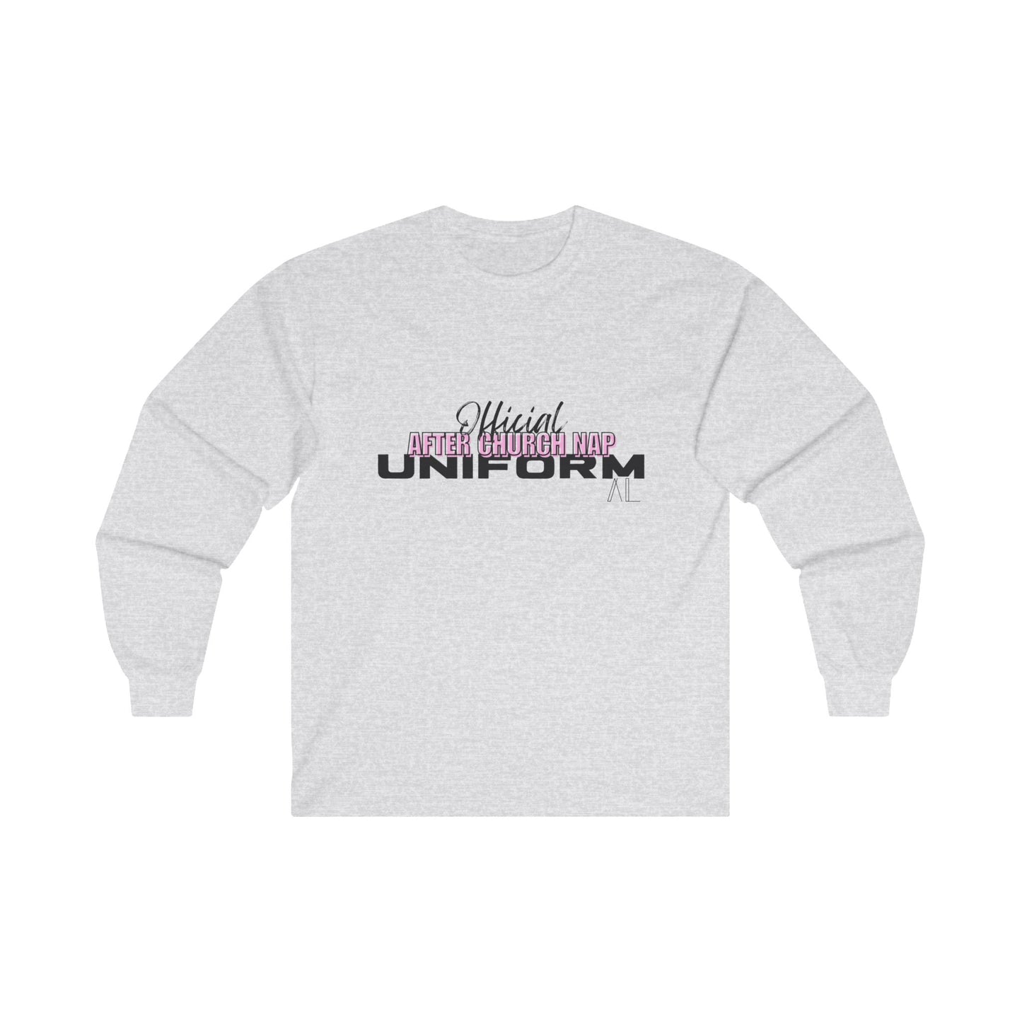 Official After Church Nap Uniform Long Sleeve Tee (pink)