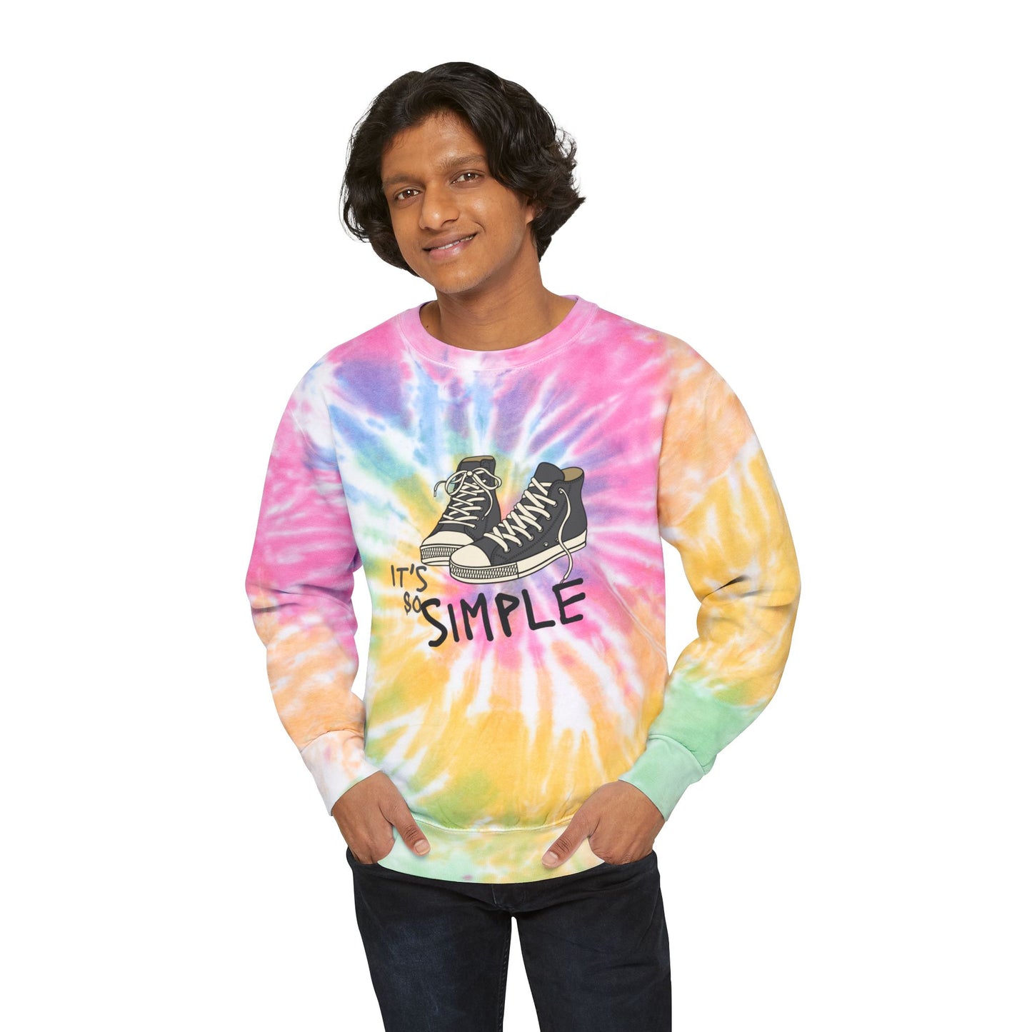 Simple Unisex Tie-Dye Sweatshirt