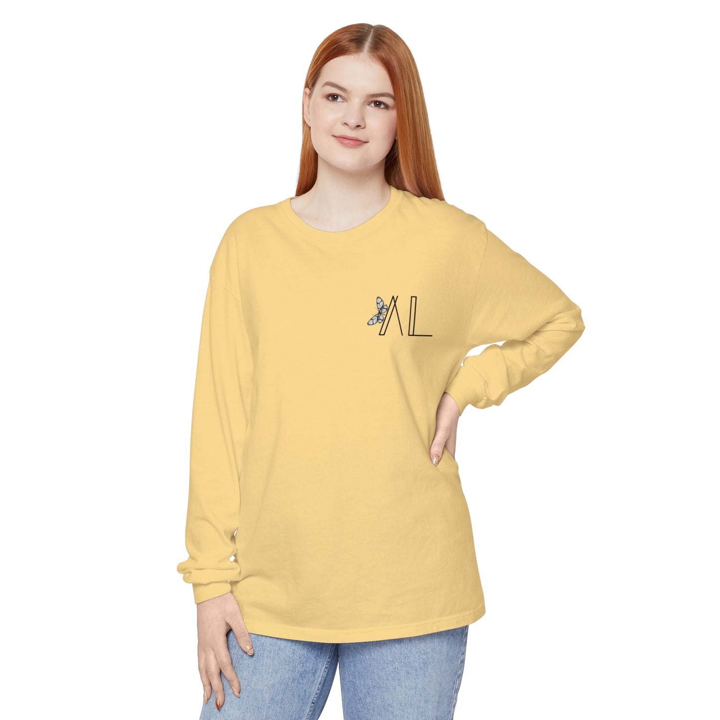 Simple Long Sleeve Butterflies T-Shirt