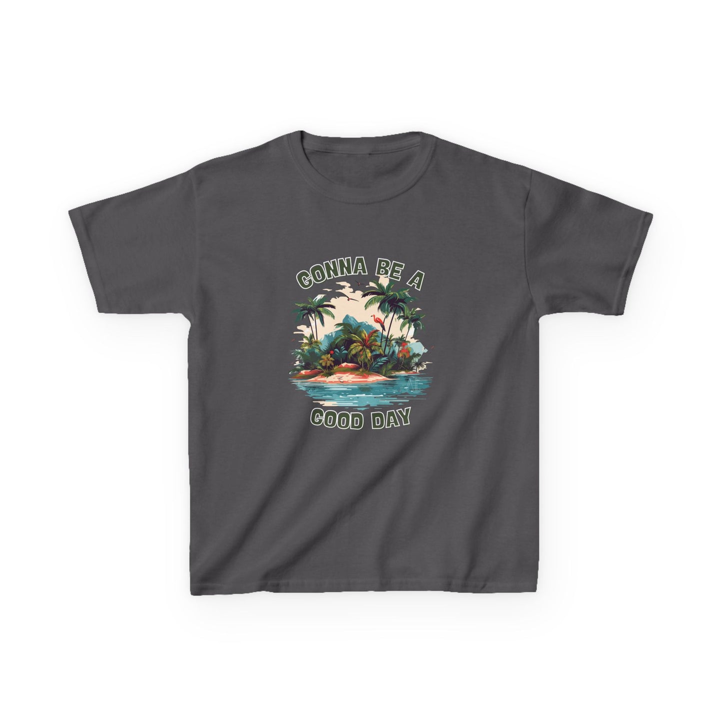Kids Graphic Tee - "Gonna Be a Good Day" Tropical Paradise T-Shirt