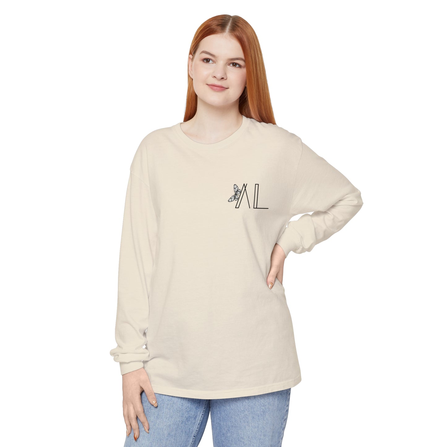 Simple Long Sleeve Butterflies T-Shirt