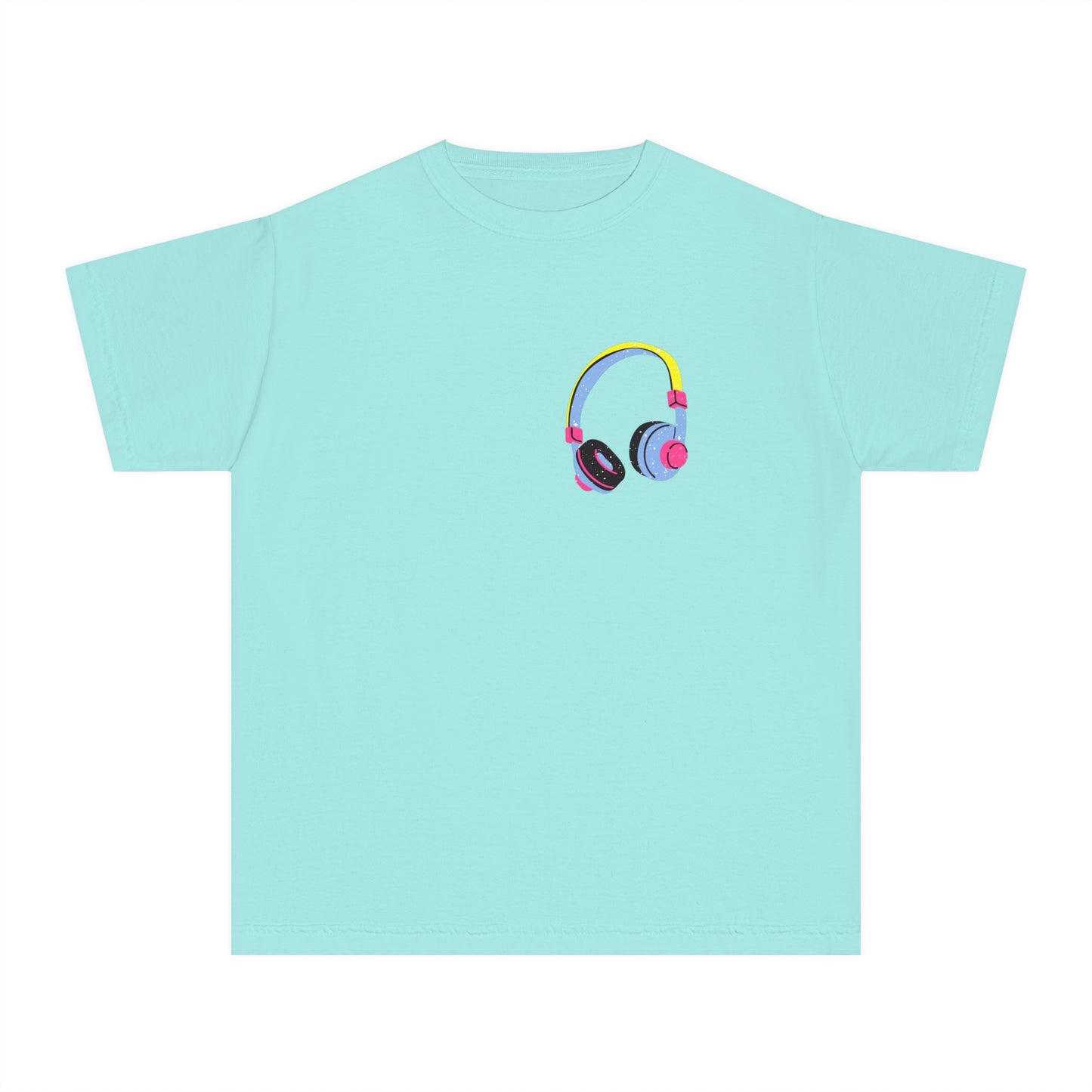 God Made It Youth Tee with Headphones & Cassette Design