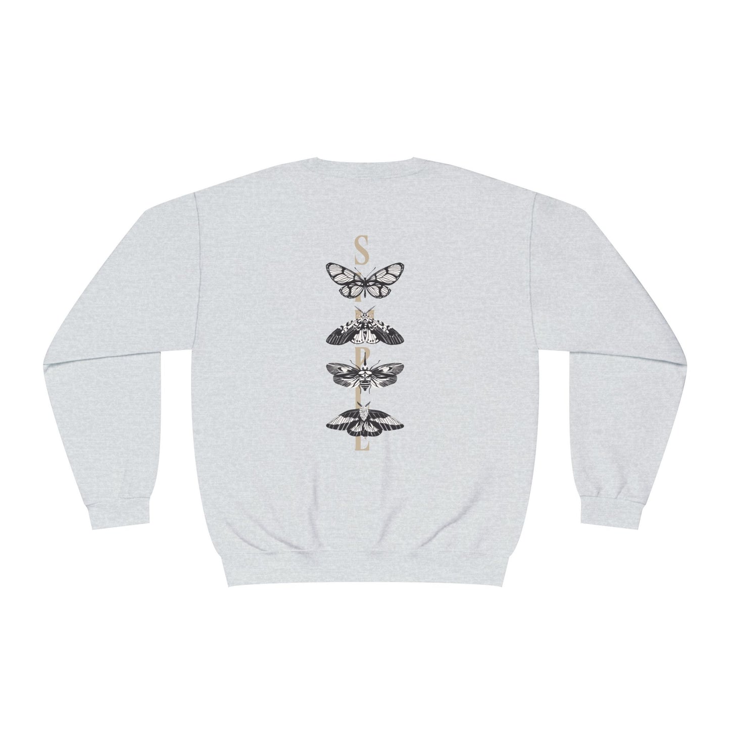 Simple Earth Tones Butterfly Unisex Crewneck Sweatshirt