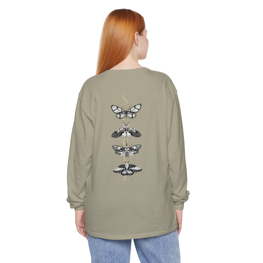 Simple Long Sleeve Butterflies T-Shirt