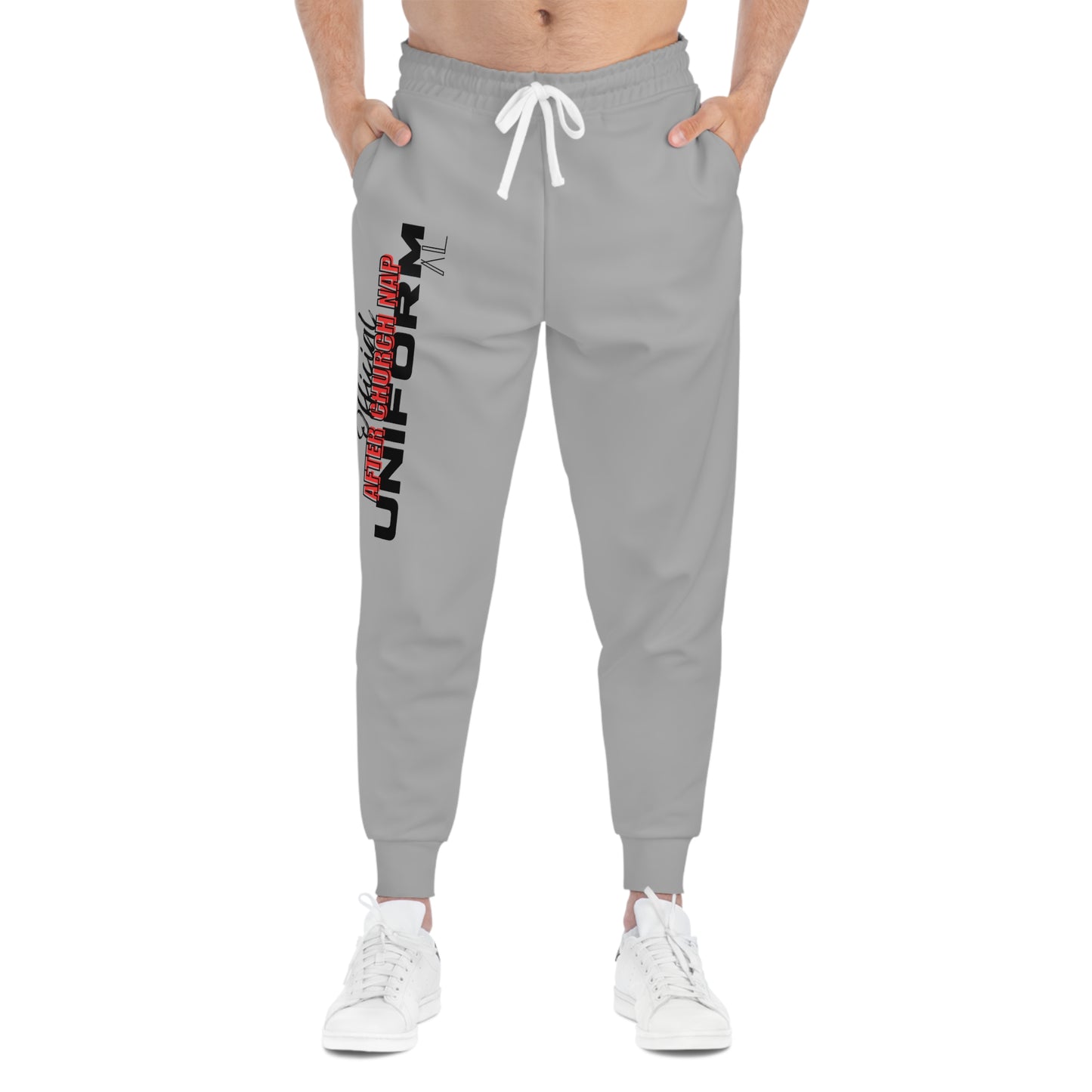 Official After Church Nap Athletic Joggers (light gray/orange)