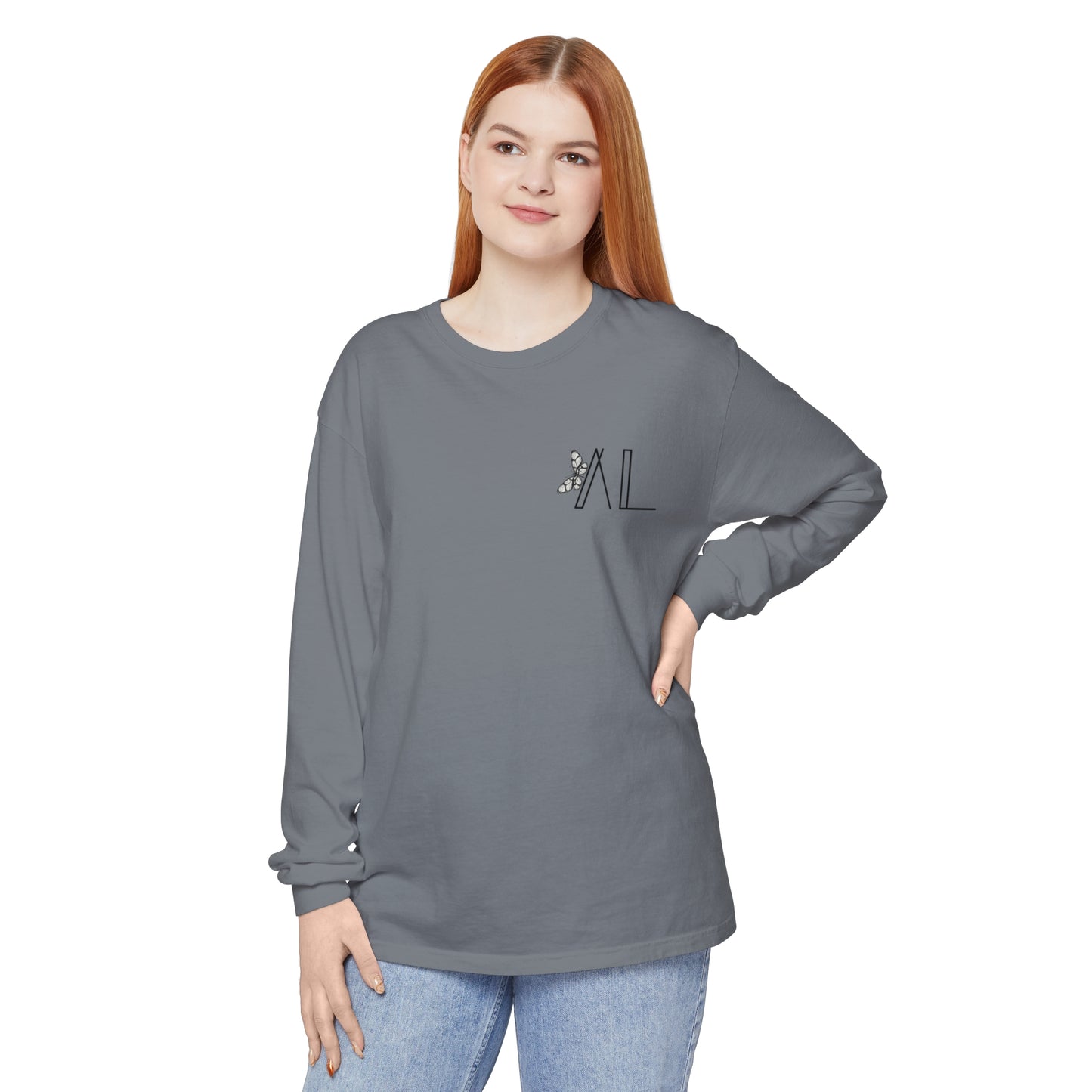 Simple Long Sleeve Butterflies T-Shirt