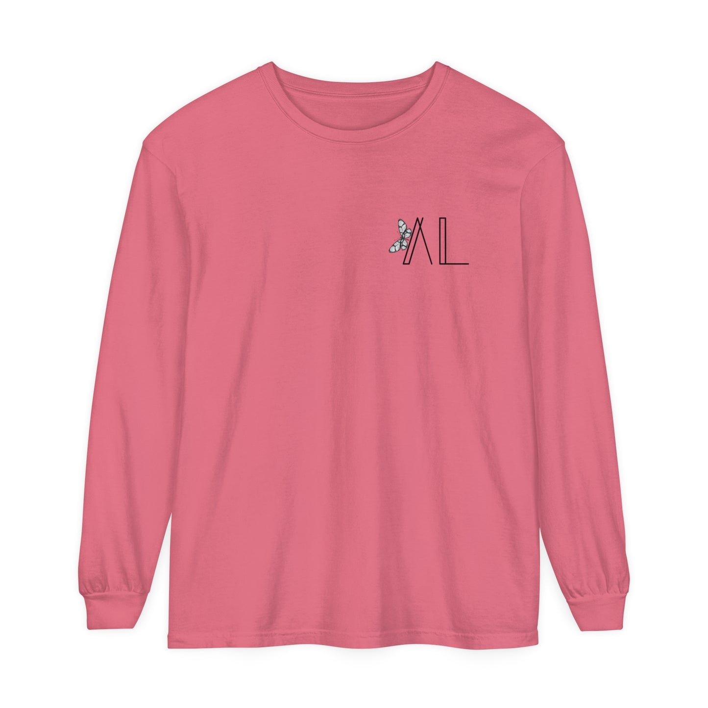 Simple Long Sleeve Butterflies T-Shirt