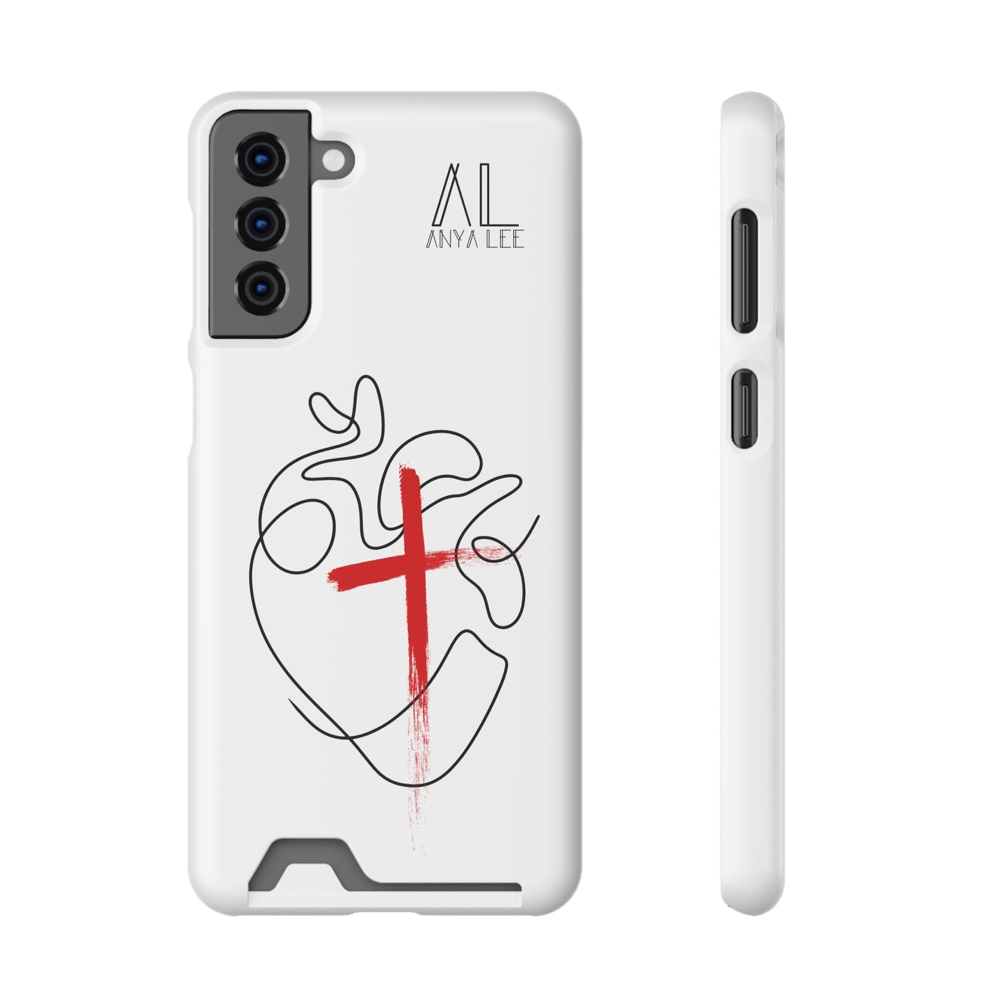 Minimalist Phone Case with Card Holder - Saved By Grace