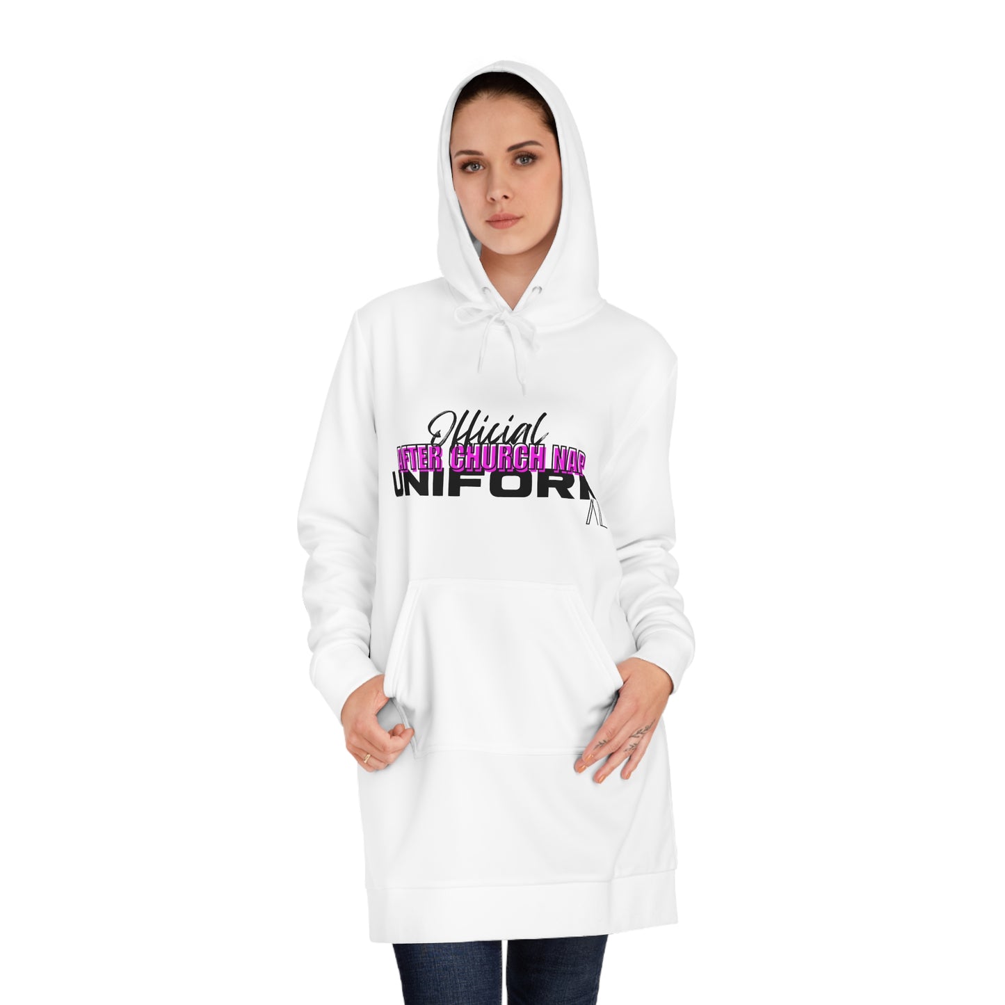 Women's Hoodie Dress - Official After Church Nap Uniform (pink)