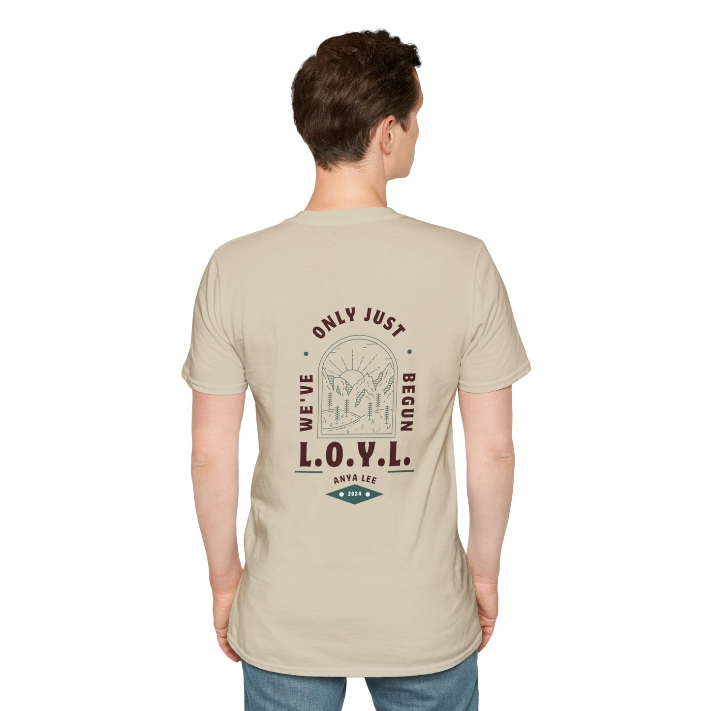 Stained Glass LOYL Maroon Unisex Softstyle T-Shirt