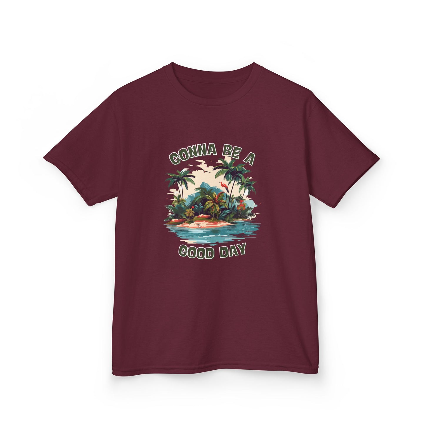Kids Graphic Tee - "Gonna Be a Good Day" Tropical Paradise T-Shirt