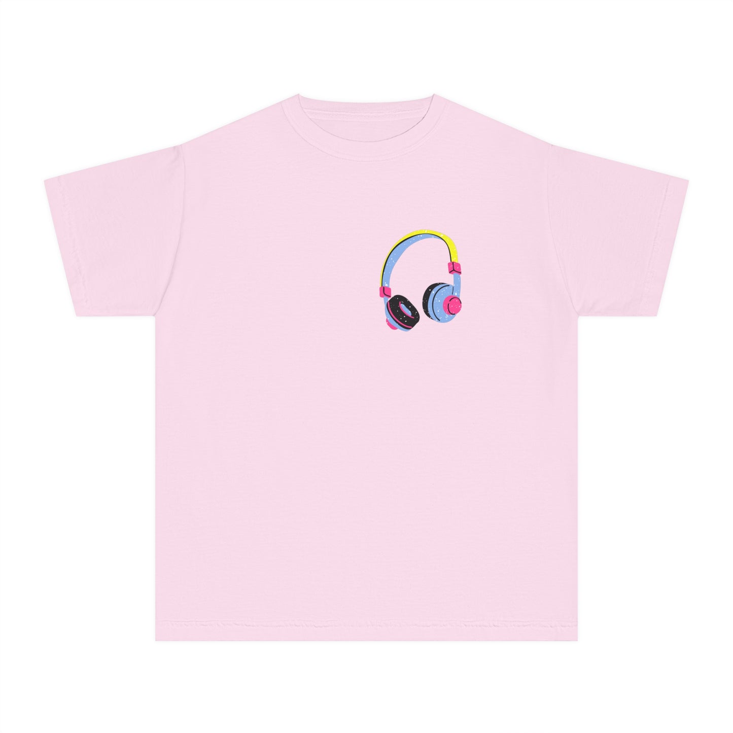 God Made It Youth Tee with Headphones & Cassette Design