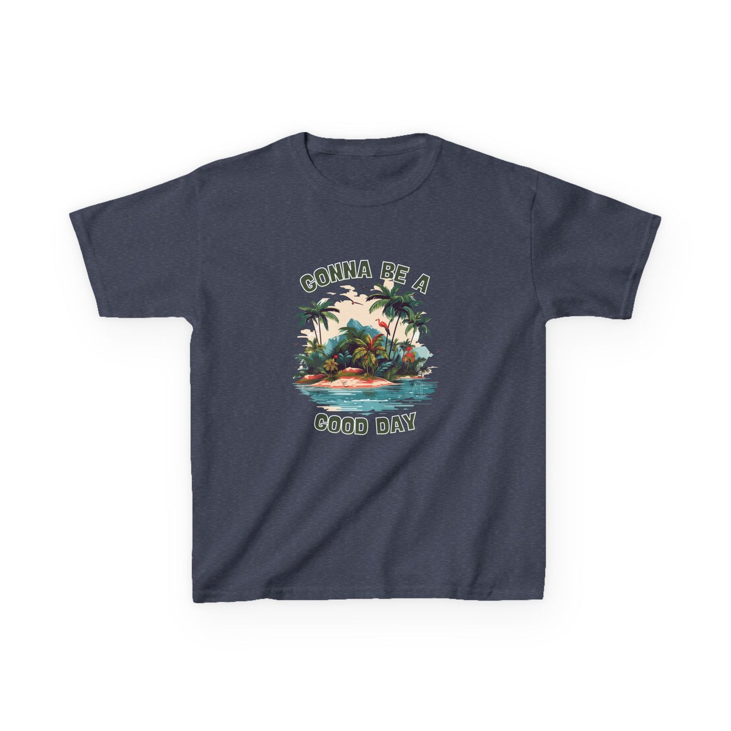 Kids Graphic Tee - "Gonna Be a Good Day" Tropical Paradise T-Shirt