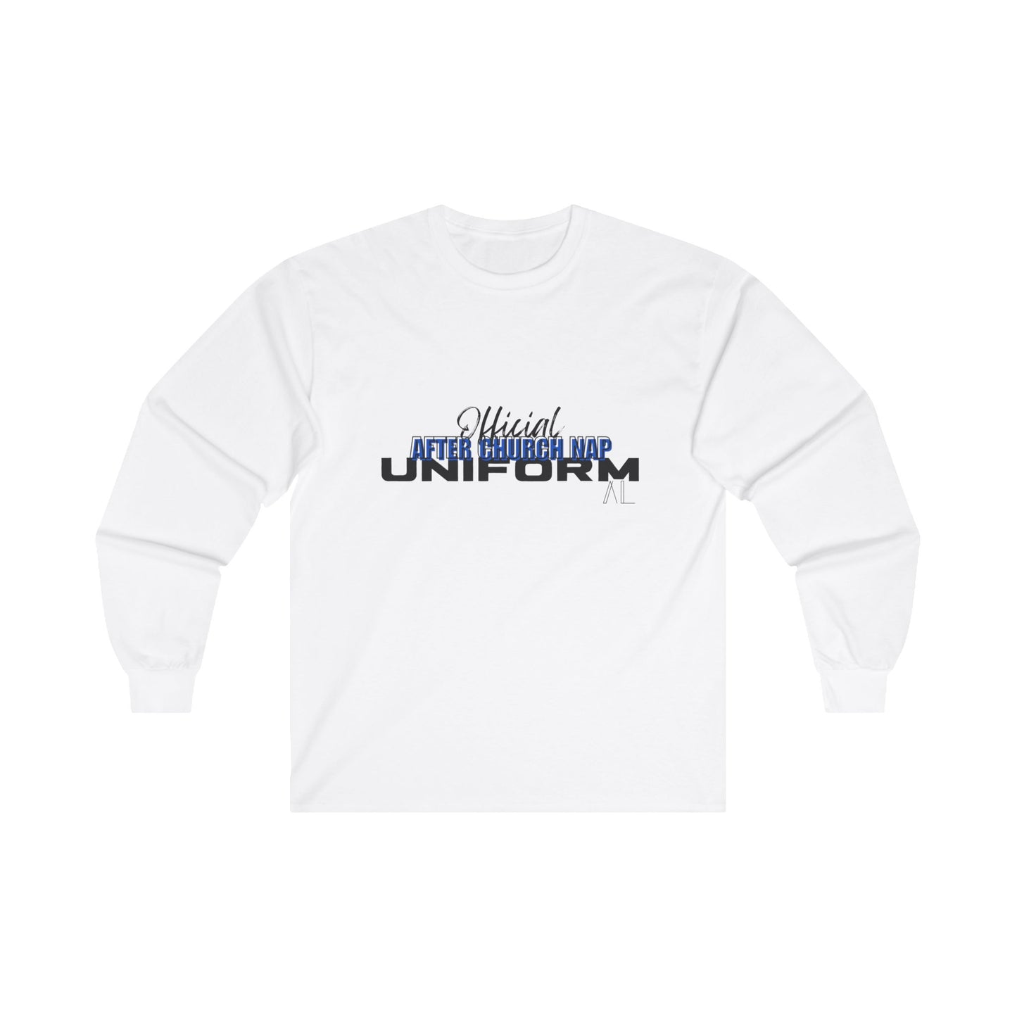 Official After Church Nap Uniform Long Sleeve Tee (blue/blue)