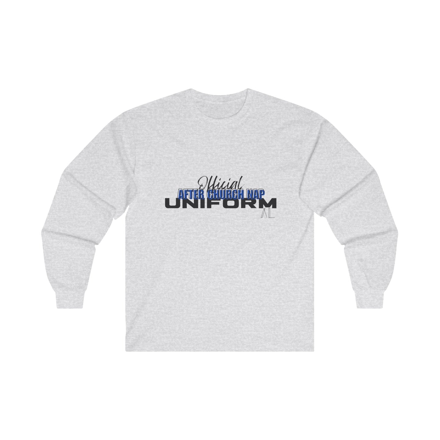 Official After Church Nap Uniform Long Sleeve Tee (blue/blue)